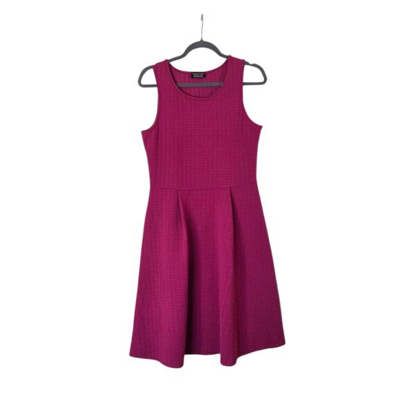 Papermoon Stitch Fix Sleeveless Fit Flare Textured Pink Cutout Mini Dress Large - Picture 1 of 12